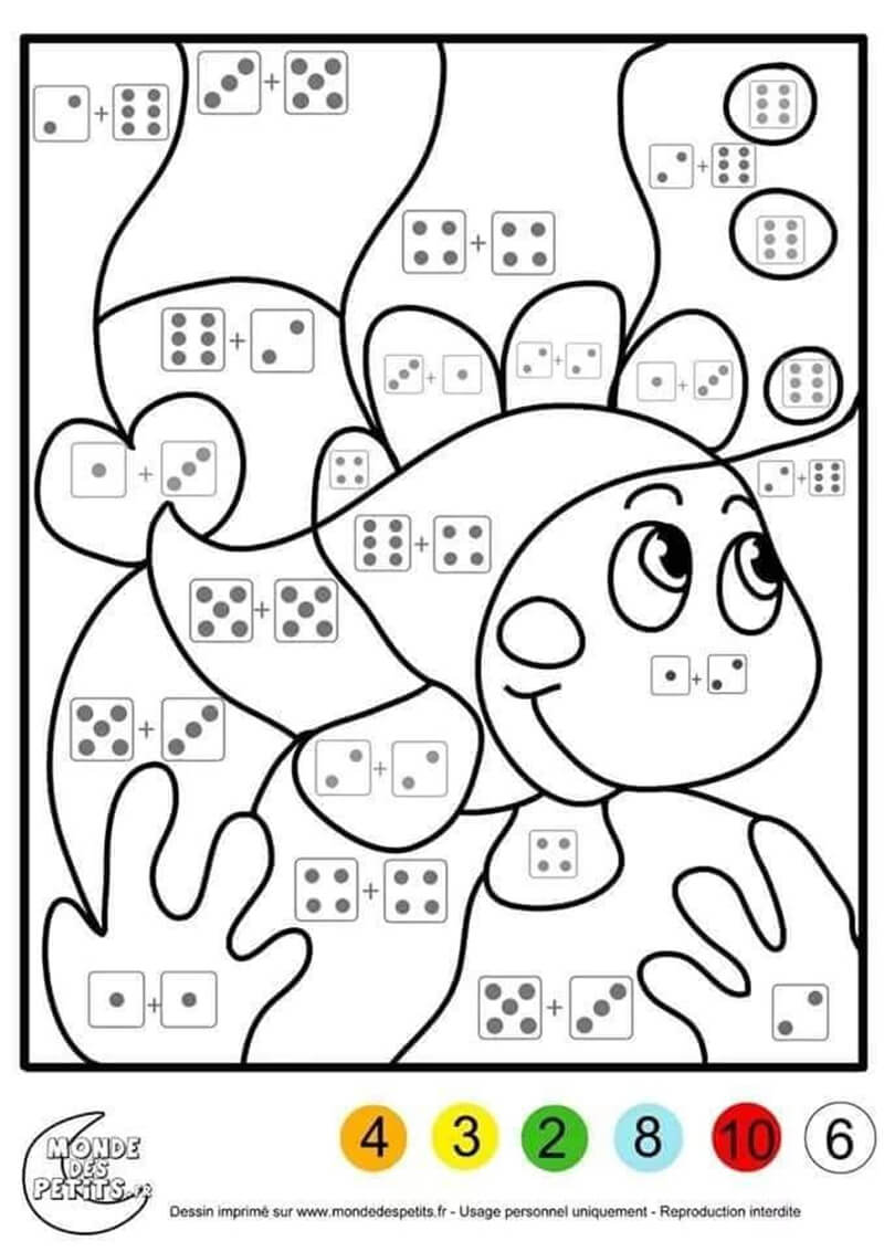 Bộ tranh tô màu toán học đơn giản nhất cho bé tập tô Update 12/2023
