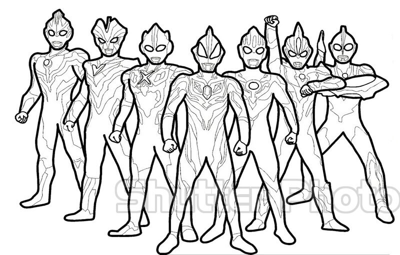 Tô màu Ultraman Chiến Đấu  Trang Tô Màu Cho Bé