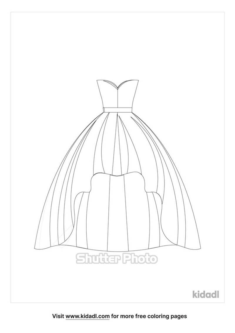 156 Tranh tô màu cái váy đẹp nhất dễ tải dễ in Update 2023