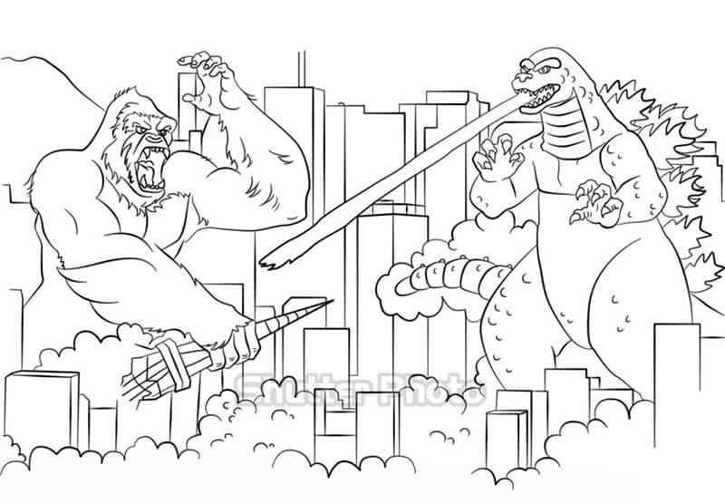 Draw and Coloring Godzilla  Tập vẽ và tô màu Godzilla  YouTube