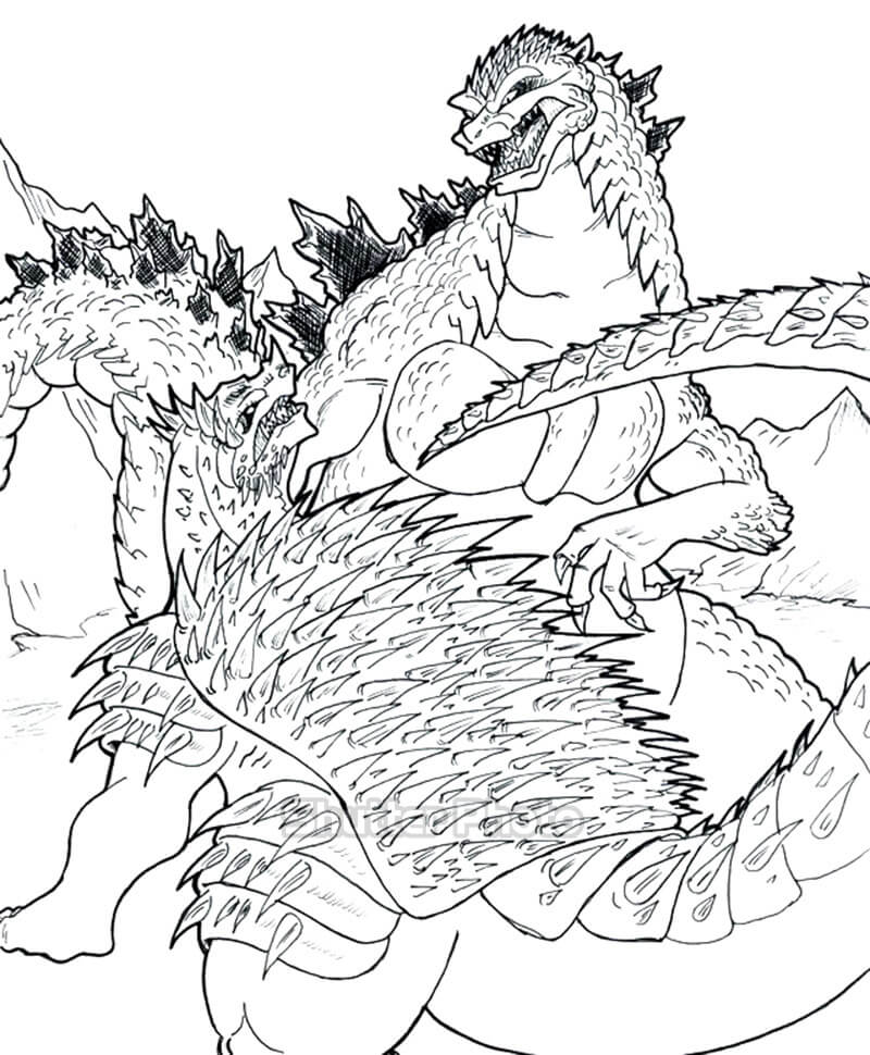 Tranh tô màu Godzilla cực vui nhộn update 04/2023