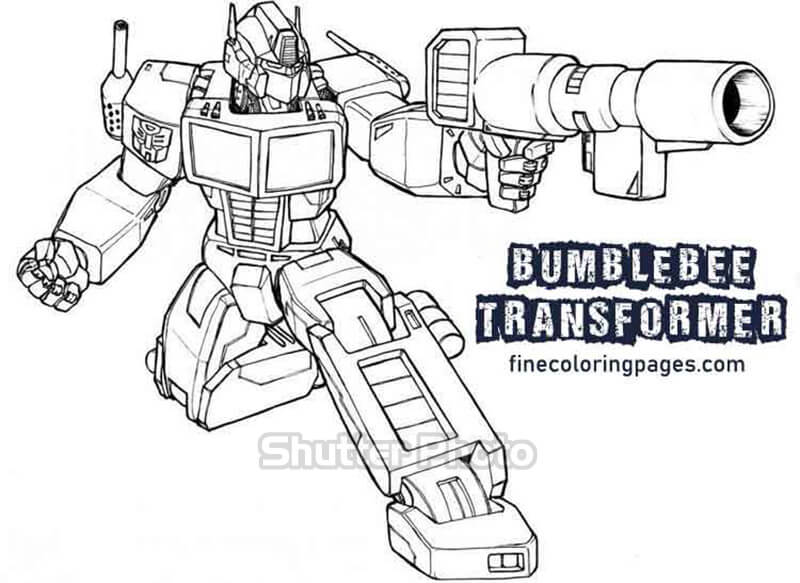 Mô hình giấy Tranh tô màu Robot Transformers TTM0004  Kit168 Shop mô hình  giấy