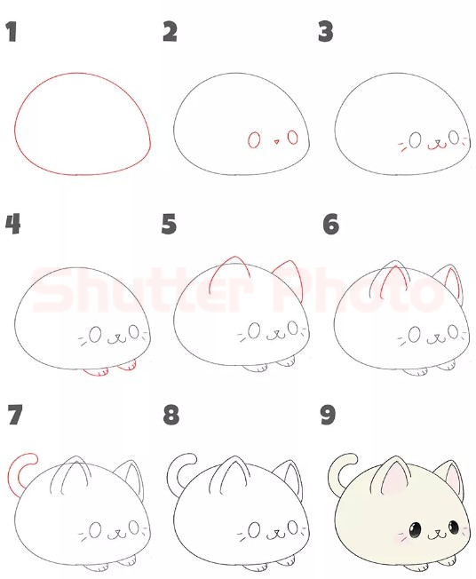 9 bước chỉ dẫn cụ thể vẽ con cái mèo đáng yêu giản dị và đơn giản cho tới nhỏ nhắn Update 2023
