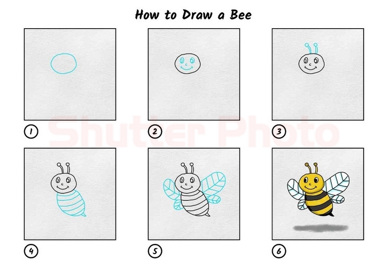 Dạy vẽ con ong cho bé chi tiết nhất TOP 4 cách